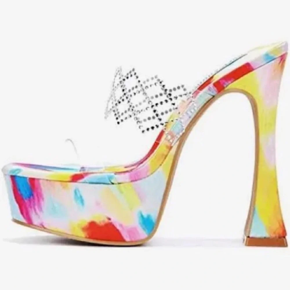 🔥Cape Robbin Risk Platform Shoes Size 9 US Rainbow Dancer Shoes🔥 BRAND NEW